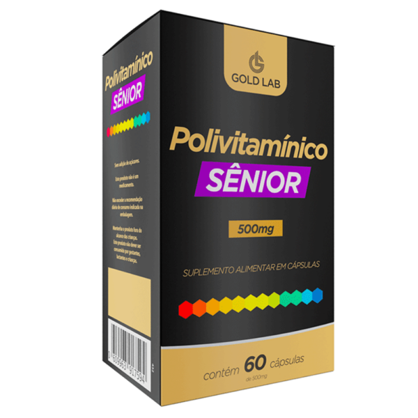 POLIVITAMÍNICO SENIOR 500MG 60 CAPS - GOLD LAB