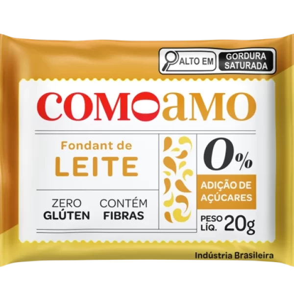FONDANT DE LEITE ZERO COMOAMO 20G