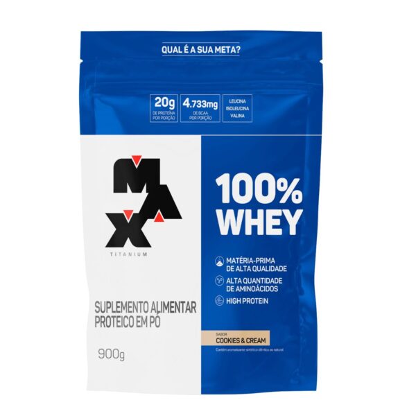 Whey Protein 100% Cookeis & Cream 900g Max Titanium