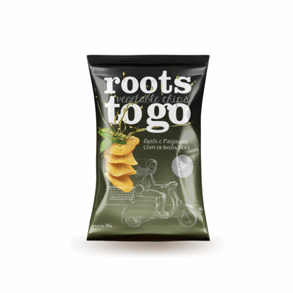 CHIPS BATATA DOCE COM AZEITE E MANJERICÃO 45G - ROOTS TO GO
