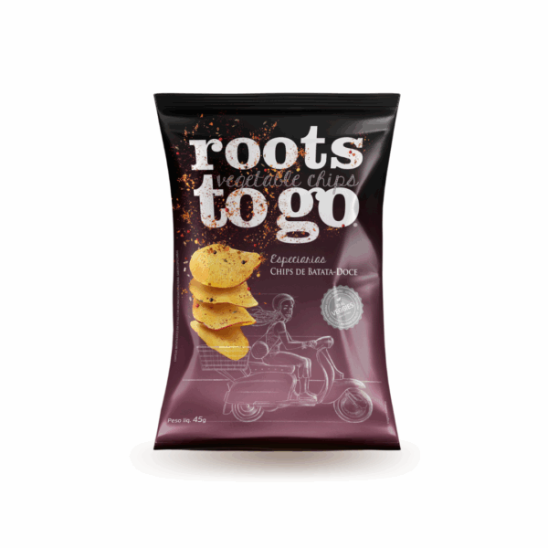 CHIPS BATATA DOCE COM ESPECIARIAS 45G - ROOTS TO GO