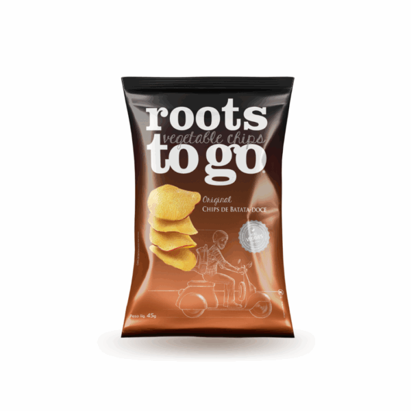 CHIPS BATATA DOCE ORIGINAL 45G - ROOTS TO GO