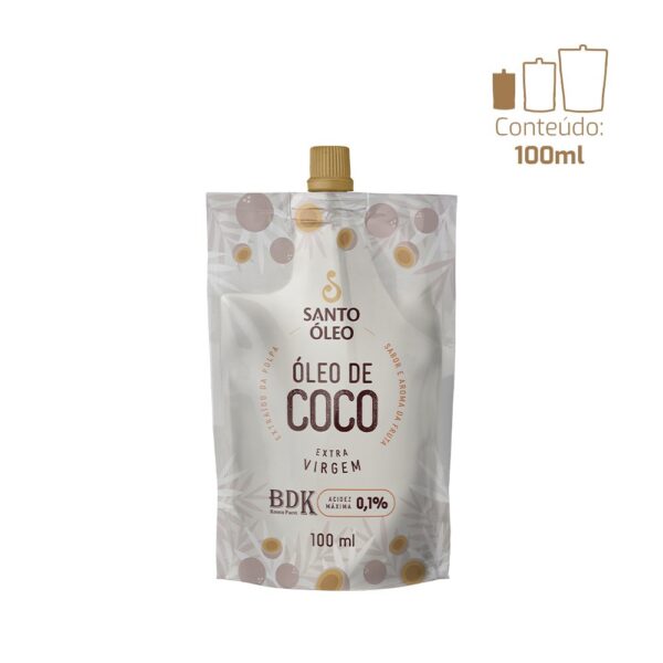 ÓLEO DE COCO EXTRA V. POLPA 100ML - SANTO ÓLEO